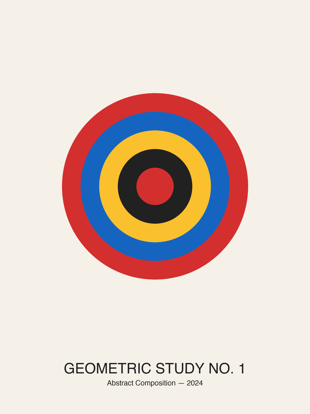 Geometric Study No. 1 — Bauhaus Geometric Art Print — Bauhaus Art Print 18×24" Wall Art