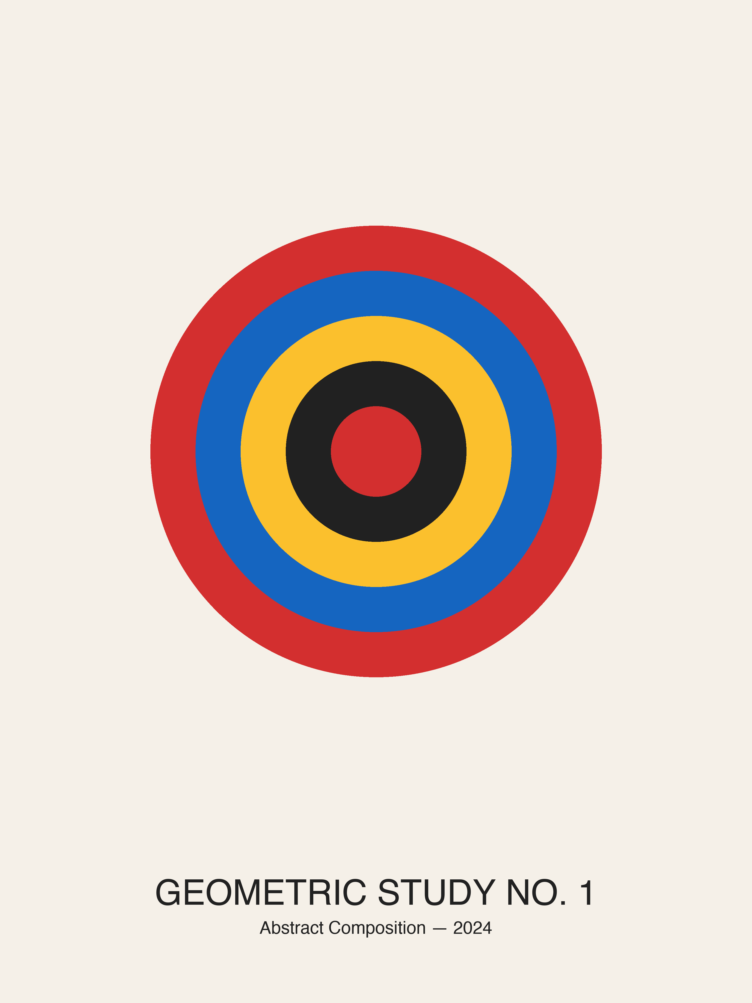 Geometric Study No. 1 — Bauhaus Geometric Art Print — Bauhaus Art Print 18×24" Wall Art