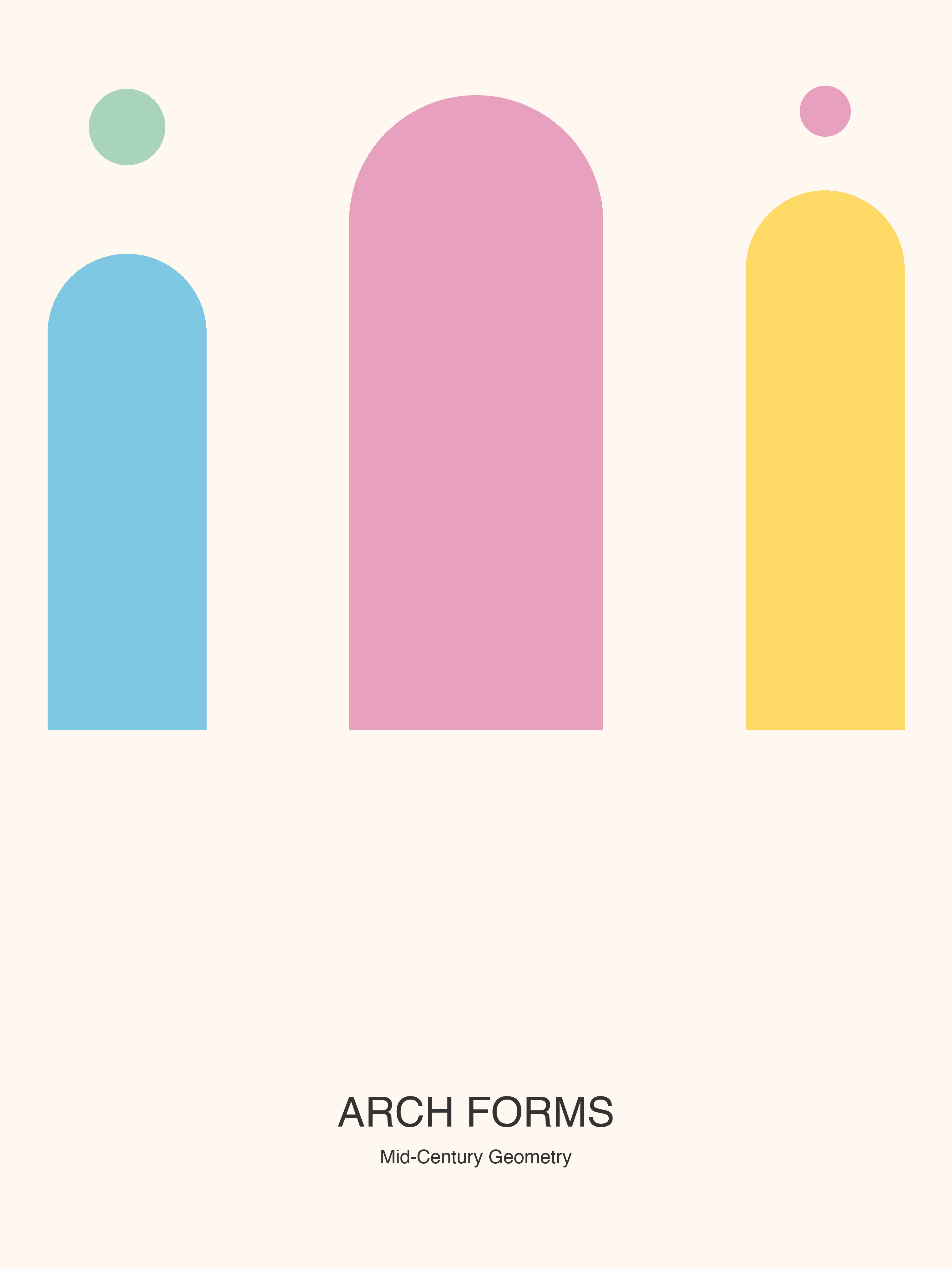 Arch Forms — Bauhaus Geometric Art Print