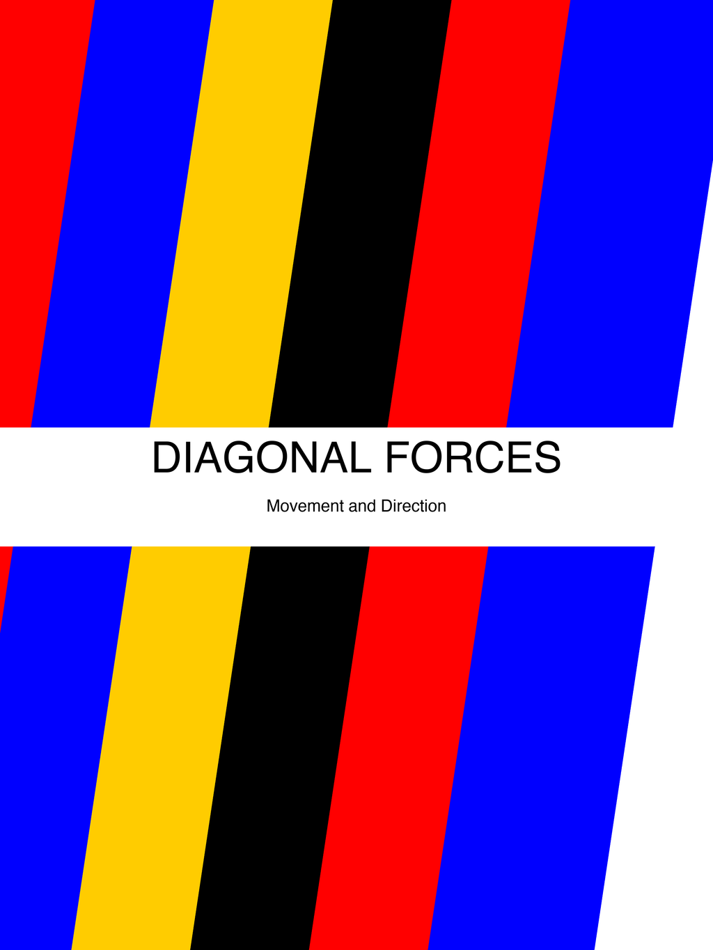Diagonal Forces — Bauhaus Geometric Art Print — Bauhaus Art Print 18×24" Wall Art