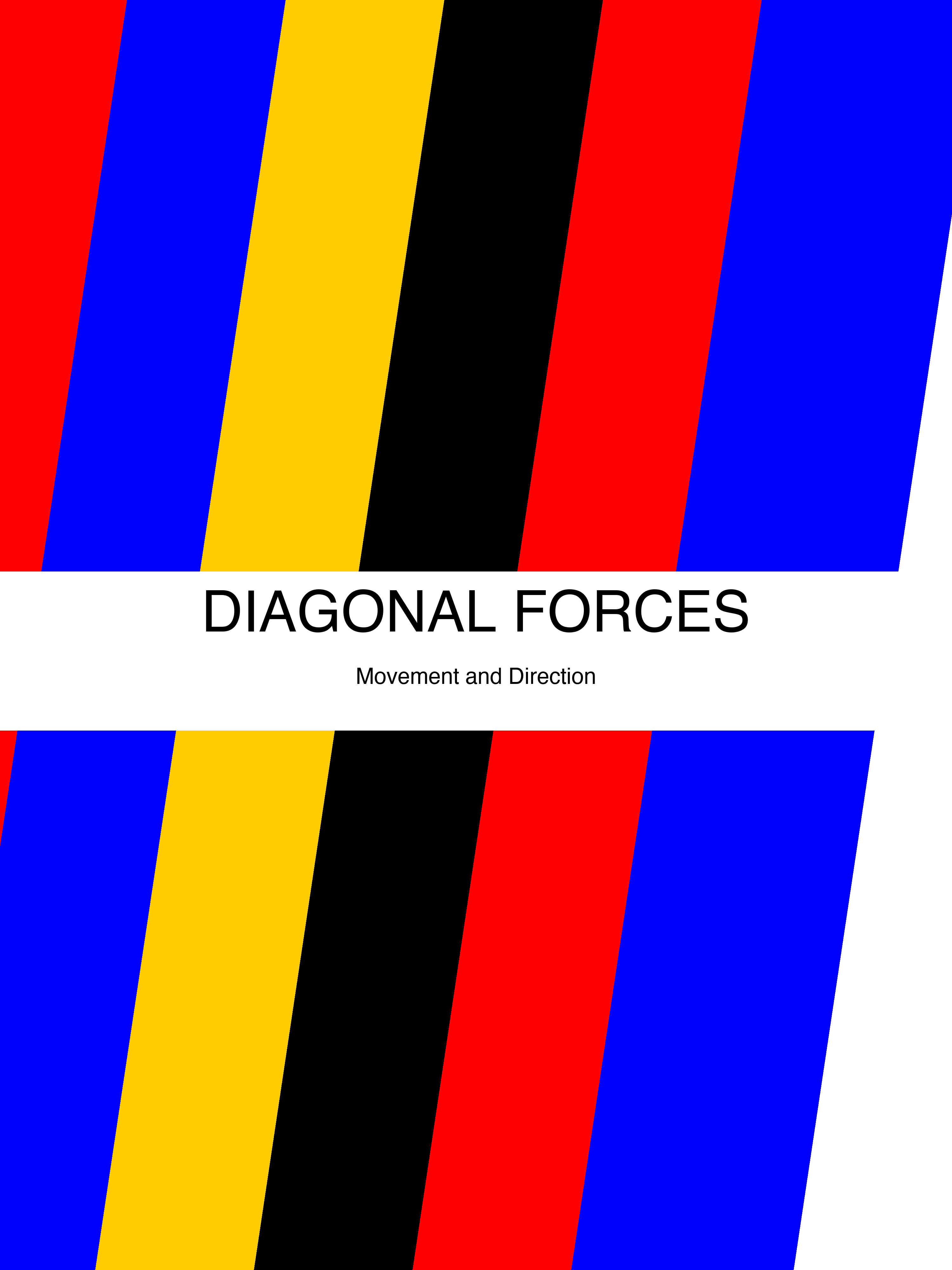 Diagonal Forces — Bauhaus Geometric Art Print — Bauhaus Art Print 18×24" Wall Art