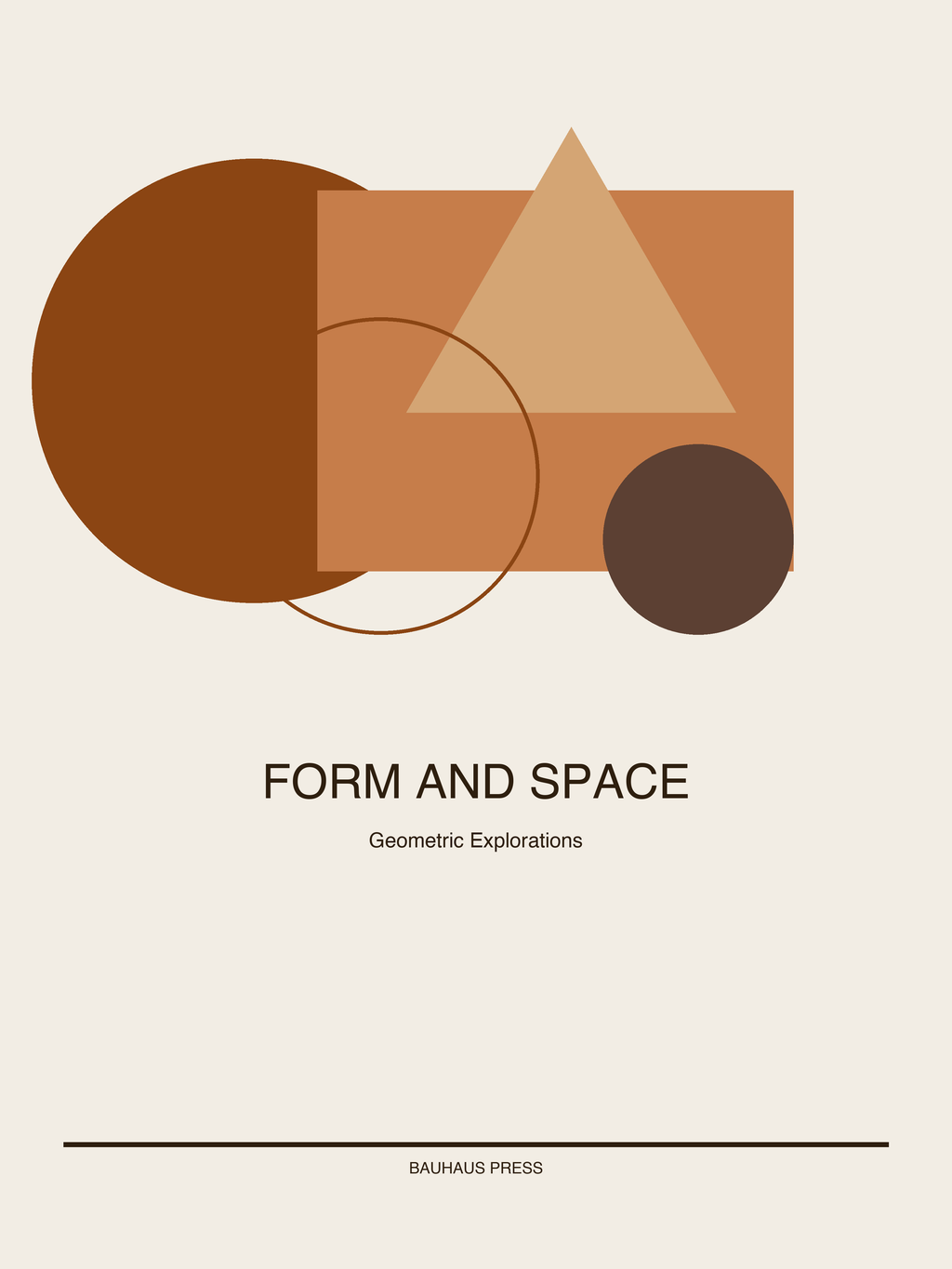 Form and Space — Bauhaus Geometric Art Print — Bauhaus Art Print 18×24" Wall Art