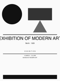 Exhibition of Modern Art — Bauhaus Geometric Art Print — Bauhaus Art Print 18×24" Wall Art