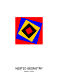 Nested Geometry — Bauhaus Geometric Art Print — Bauhaus Art Print 18×24" Wall Art