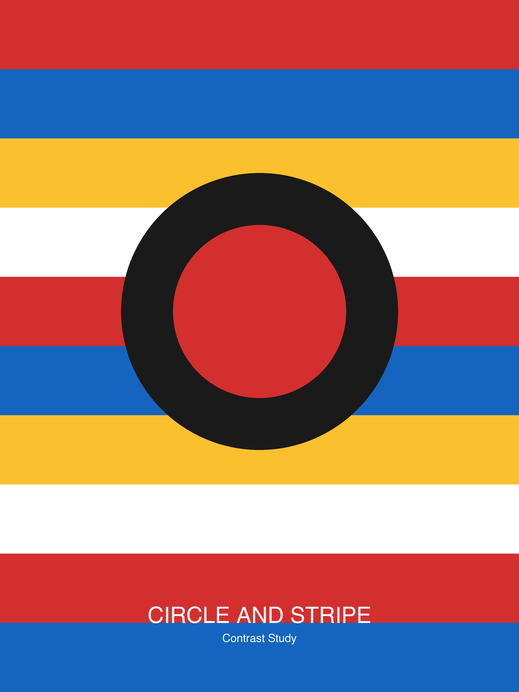 Circle and Stripe — Bauhaus Geometric Art Print — Bauhaus Art Print 18×24" Wall Art