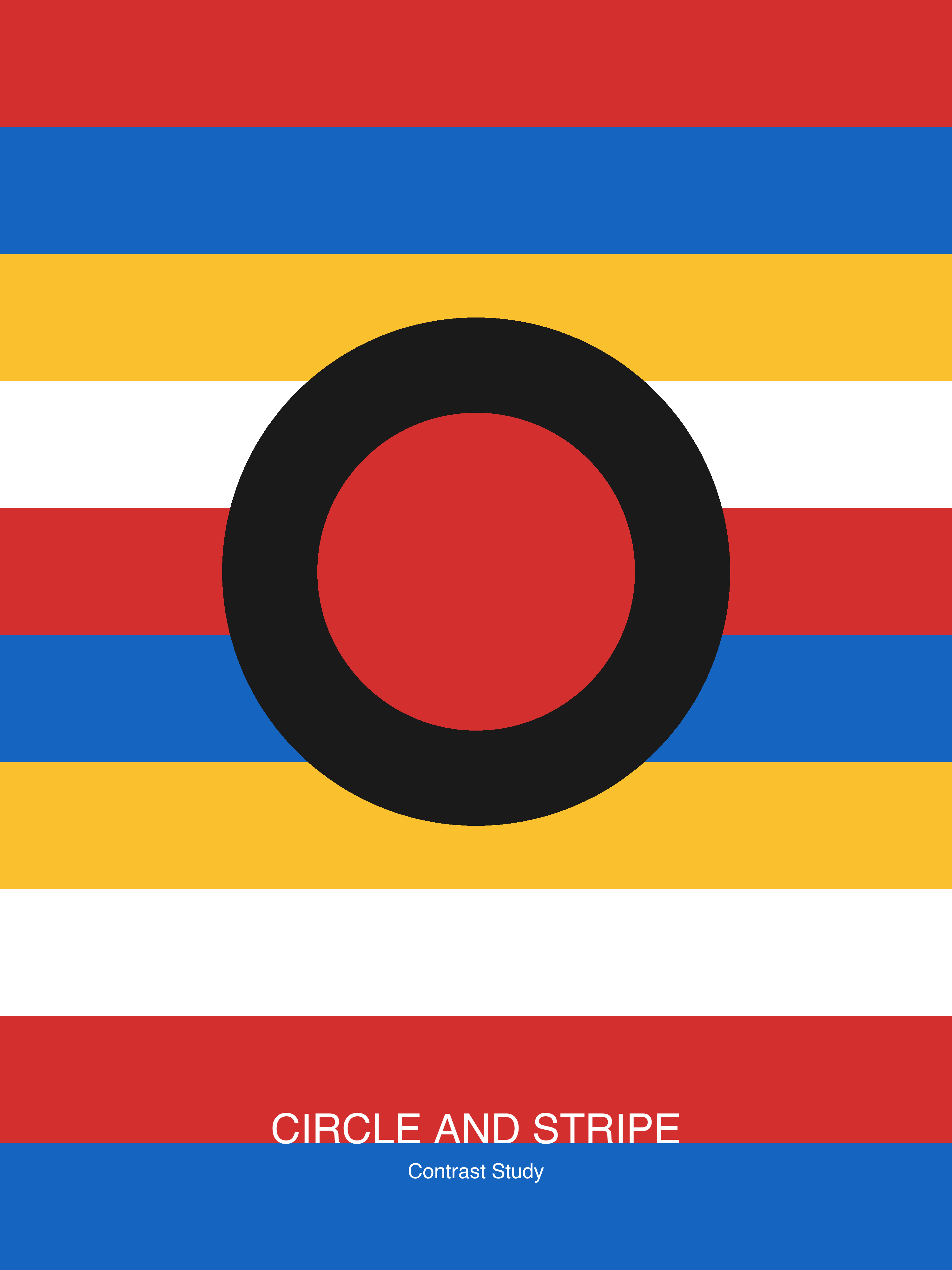 Circle and Stripe — Bauhaus Geometric Art Print