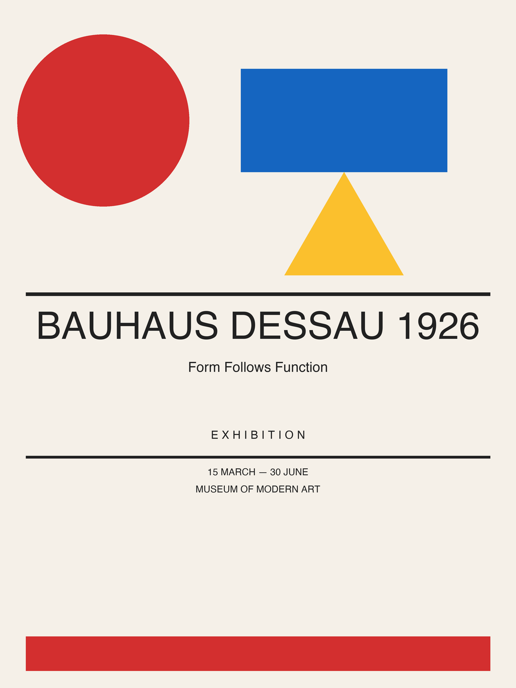 Bauhaus Dessau 1926 — Bauhaus Geometric Art Print — Bauhaus Art Print 18×24" Wall Art