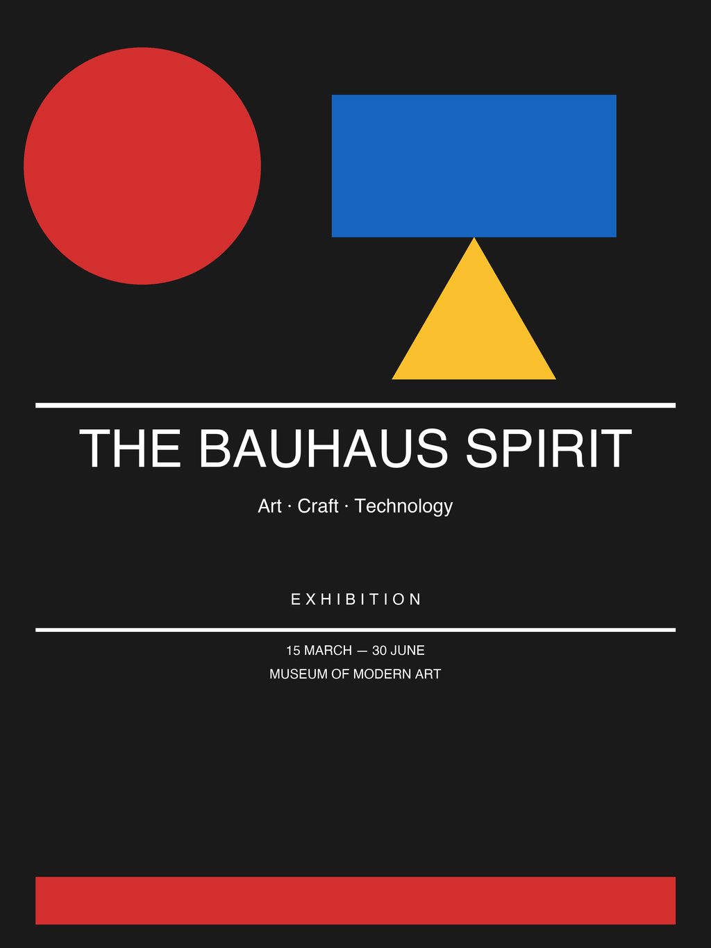 The Bauhaus Spirit — Bauhaus Geometric Art Print — Bauhaus Art Print 18×24" Wall Art