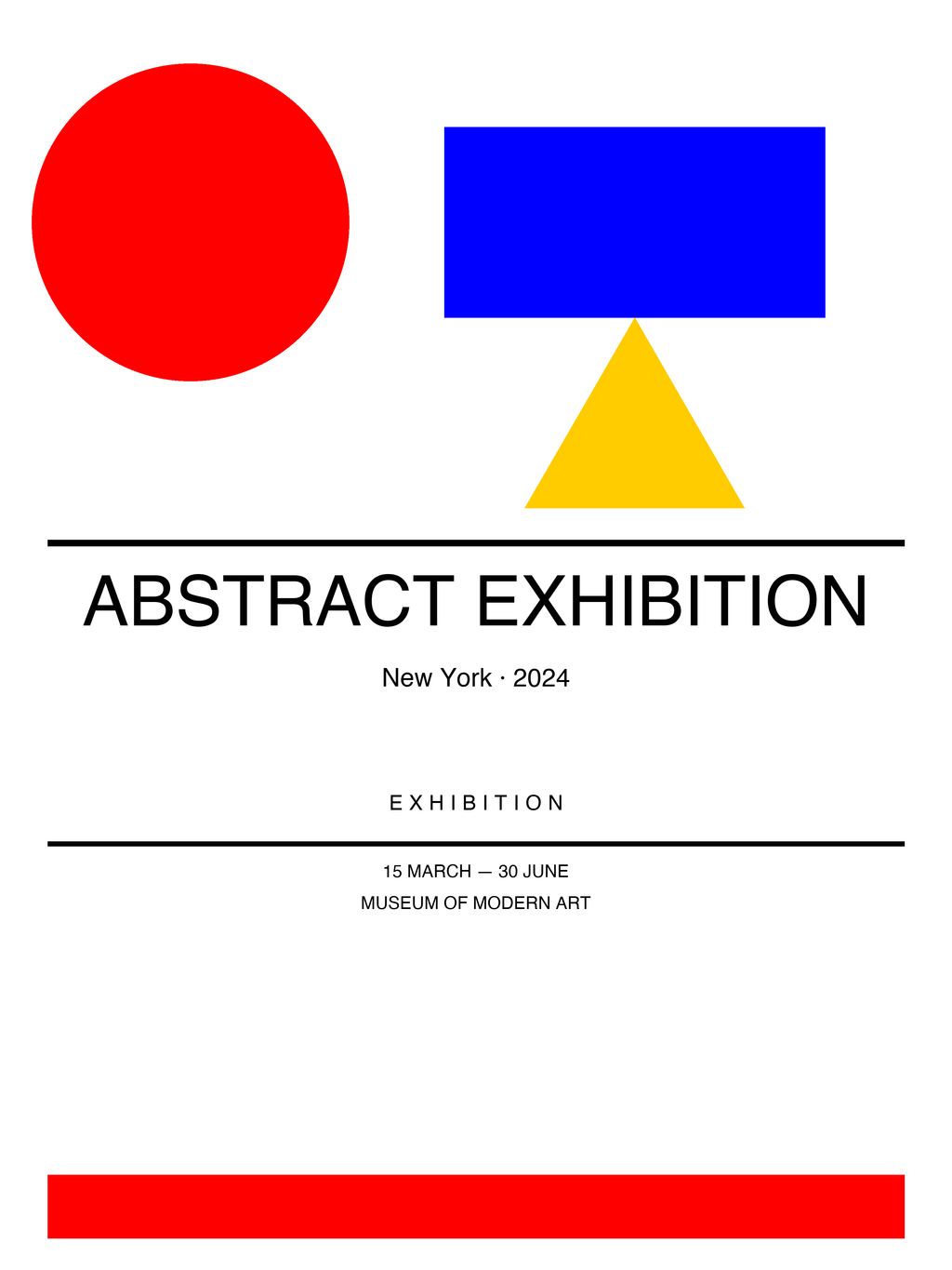 Abstract Exhibition — Bauhaus Geometric Art Print — Bauhaus Art Print 18×24" Wall Art