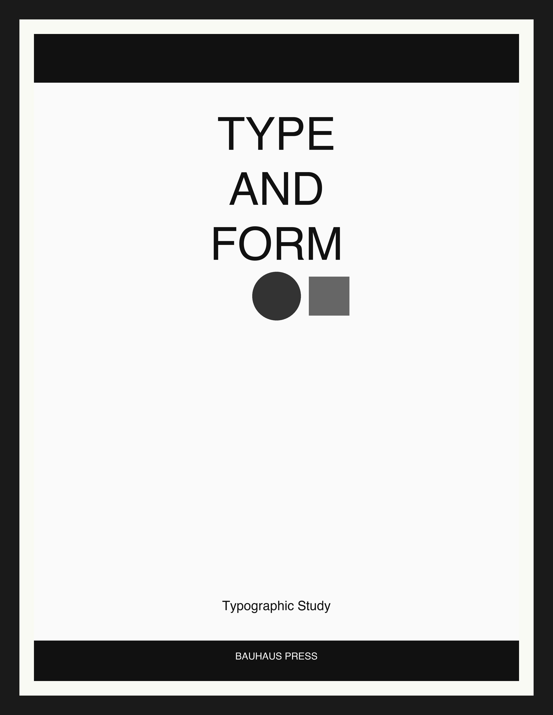 Type and Form — Bauhaus Geometric Art Print — Black Frame 18×24" Wall Art