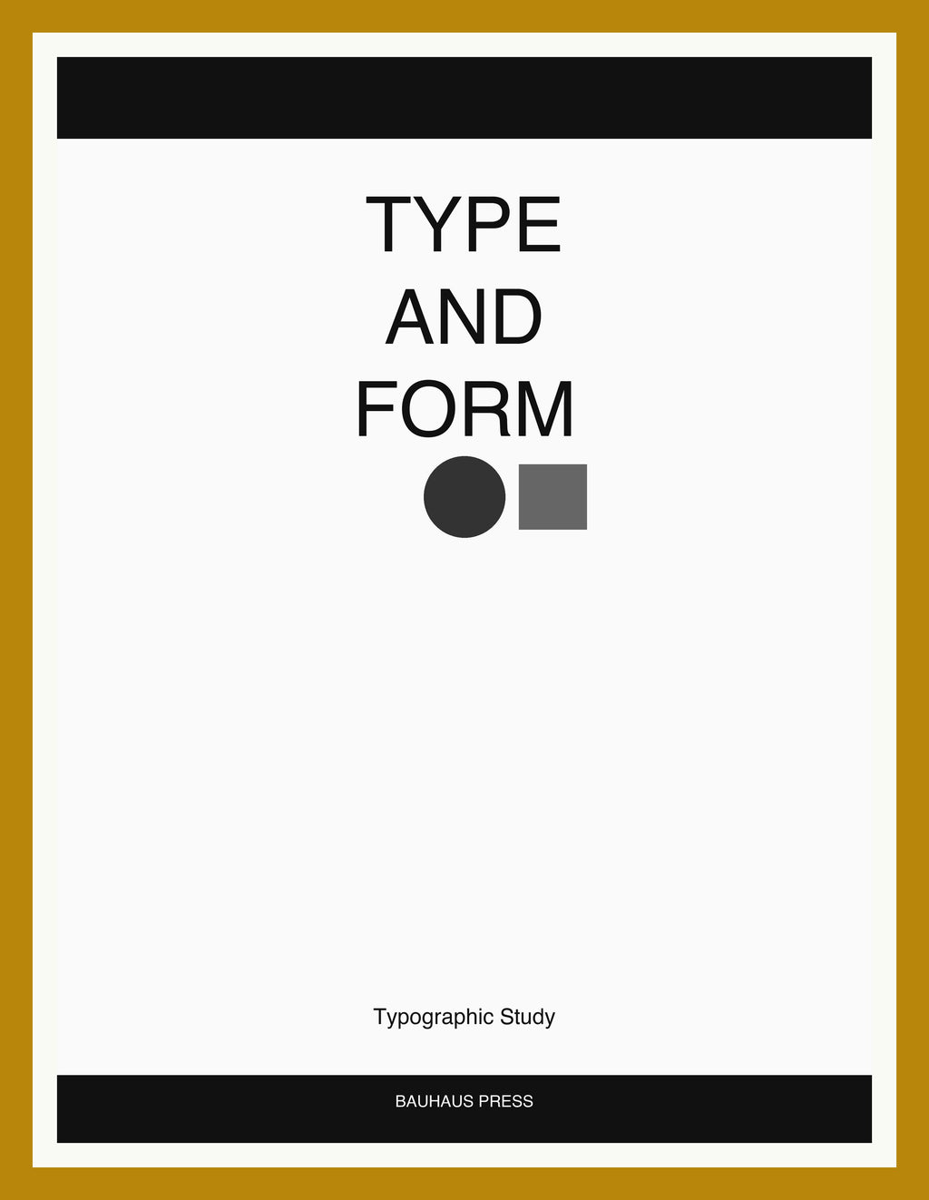 Type and Form — Bauhaus Geometric Art Print — Oak Frame 18×24" Wall Art