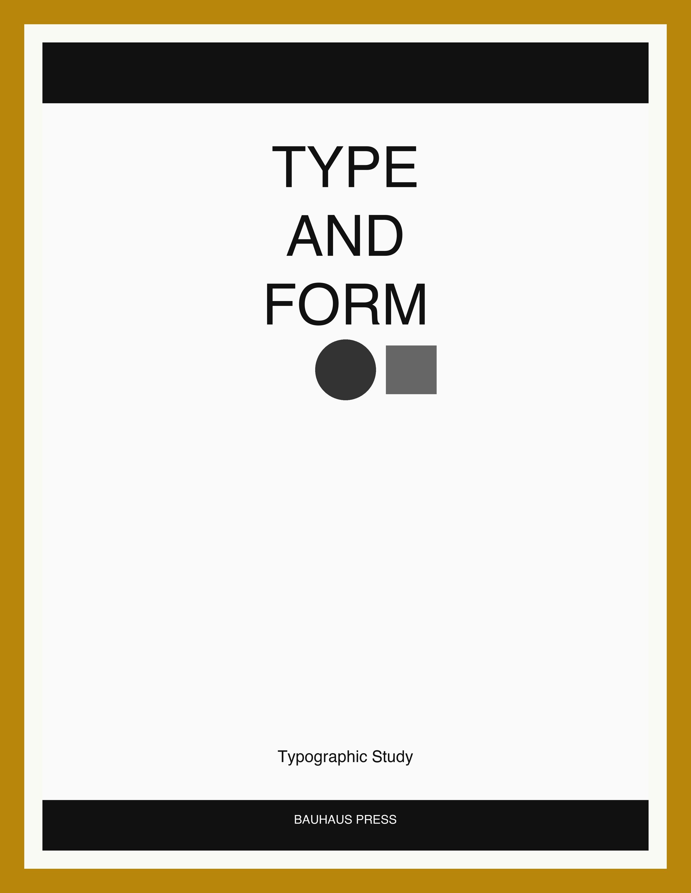 Type and Form — Bauhaus Geometric Art Print — Oak Frame 18×24" Wall Art